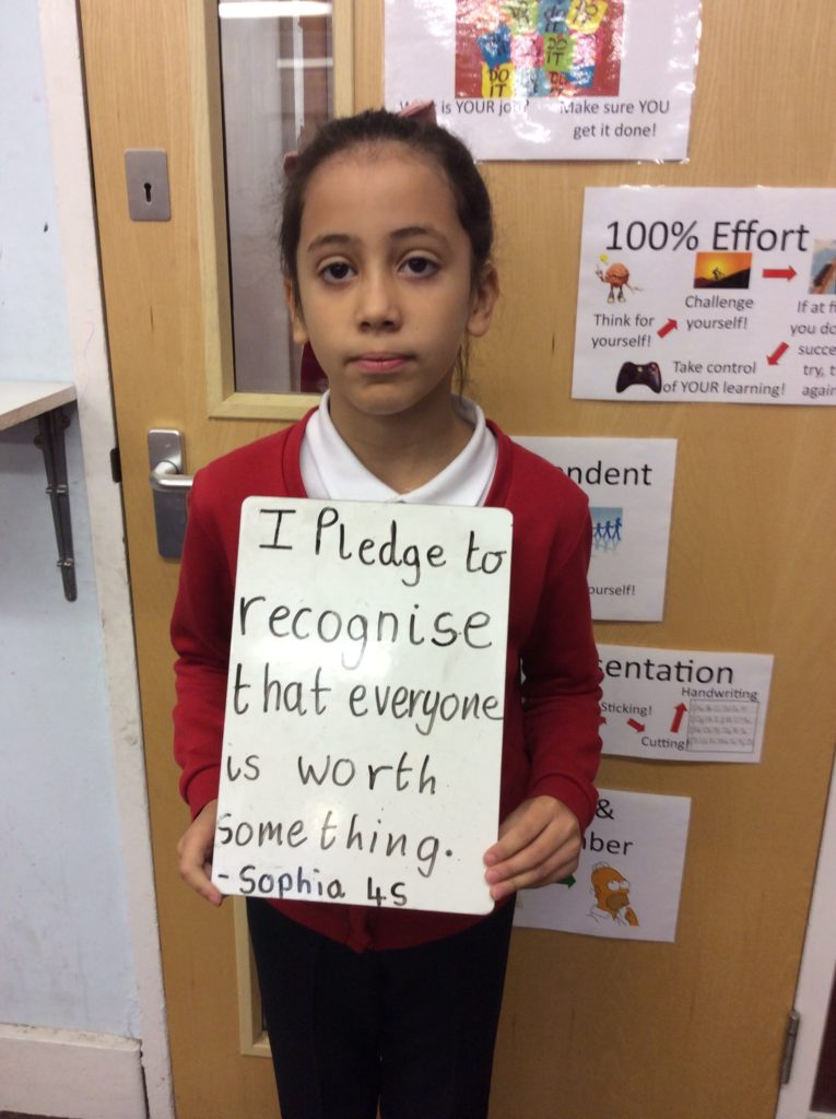 Hazelmere Junior School student's pledge to be kind